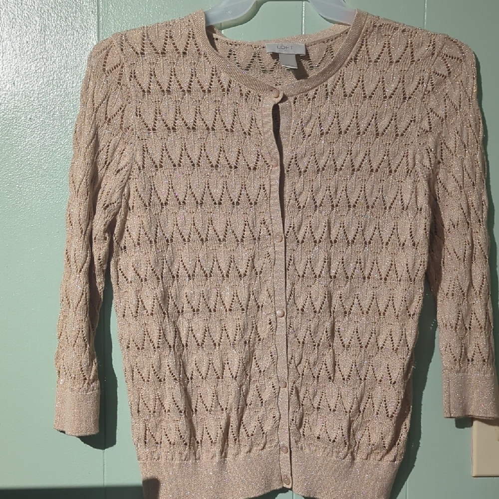 Cable & Gauge Cream Textured Knit Cardigan